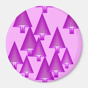 Íman Árvores de Natal metálicas modernas - violeta