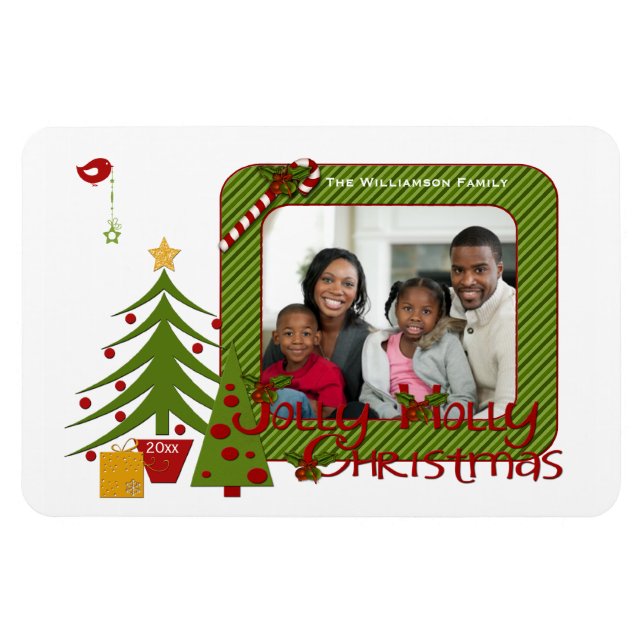 Íman Árvores de Natal, Pássaro, Imagem Fotográfica Stri (Horizontal)