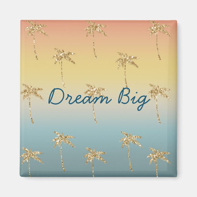 Íman Árvores de Palma Douradas Sunset (Frente)