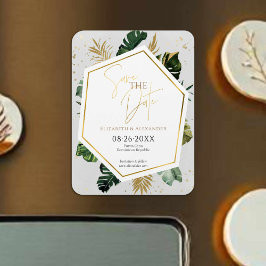 Íman Árvores De Palma Tropicais, Script Dourado, Salve