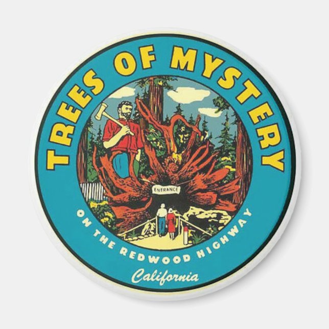 Íman Árvores de Viagens vintage Misteriosa (Frente)