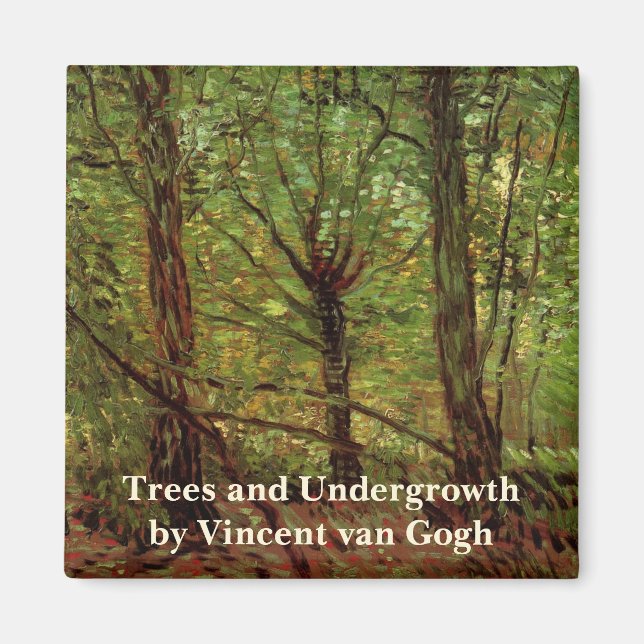Íman Árvores e Sub-bosque por Vincent van Gogh (Frente)