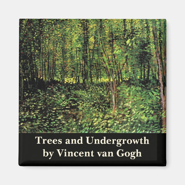 Íman Árvores e Sub-bosque por Vincent van Gogh (Frente)
