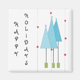 Íman Árvores Whimsical Azuis