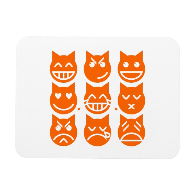 Íman As 9 Vidas do Gato Emoji (Horizontal)