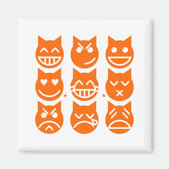 Íman As 9 Vidas do Gato Emoji (Frente)