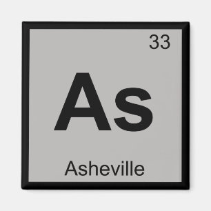 Íman As - Asheville - Símbolo de Química da Carolina 