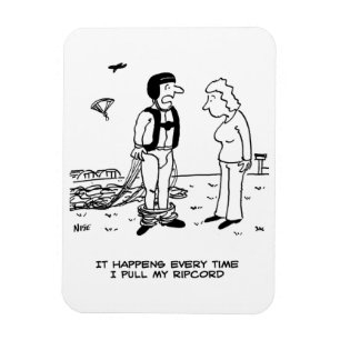 Íman As calças do paraquedista caem.