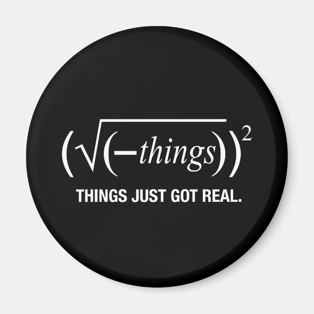 Íman as coisas acabaram de ficar reais (Frente)