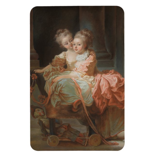 Íman As Duas Irmãs - Jean-Honoré Fragonard (Vertical)