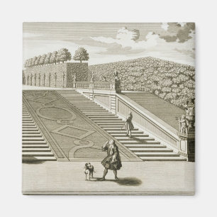 Íman As etapas ao terraço do jardim, palácio do