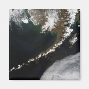 Íman As ilhas Aleutian e a península do Alasca