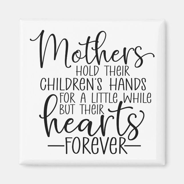 Íman As mães seguram a mão de seus filhos por um pouco. (Frente)