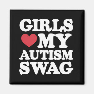 Íman As Meninas Amam Meu Estilo Autista Divertido Consc