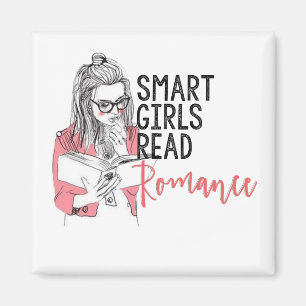 Íman As meninas espertas leram o ímã quadrado romance