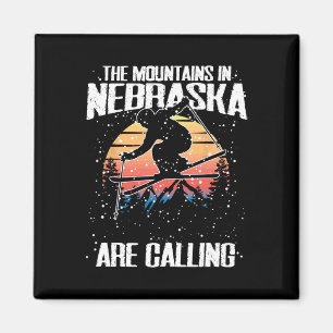 Íman As Montanhas De Nebraska Estão Chamando De Esqui E