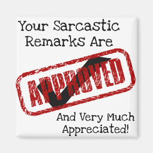 Íman As observações sarcásticas engraçadas são ím