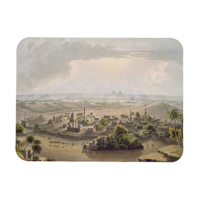 Íman As pirâmides no Cairo, gravadas por Daniel Havell  (Horizontal)