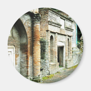 Íman As ruínas de Pompeii - mercado com templos