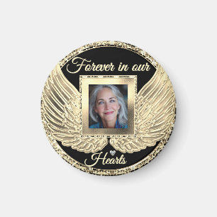 Íman Asas de Anjo Memorial Personalizadas Adicionar Fot