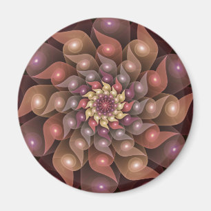 Íman Asas Espirais, Arte Fractal Colorida Moderna Abstr