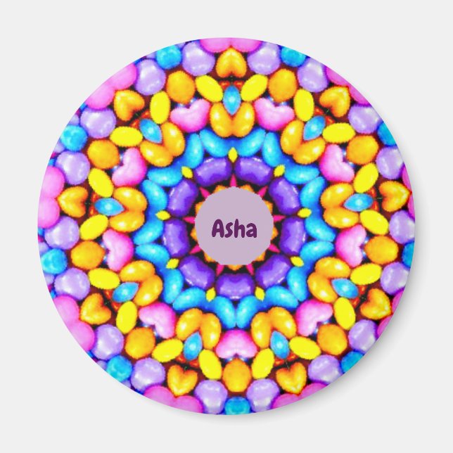Íman ASHA ~ Padrão personalizado de Páscoa ~ Fractal (Frente)