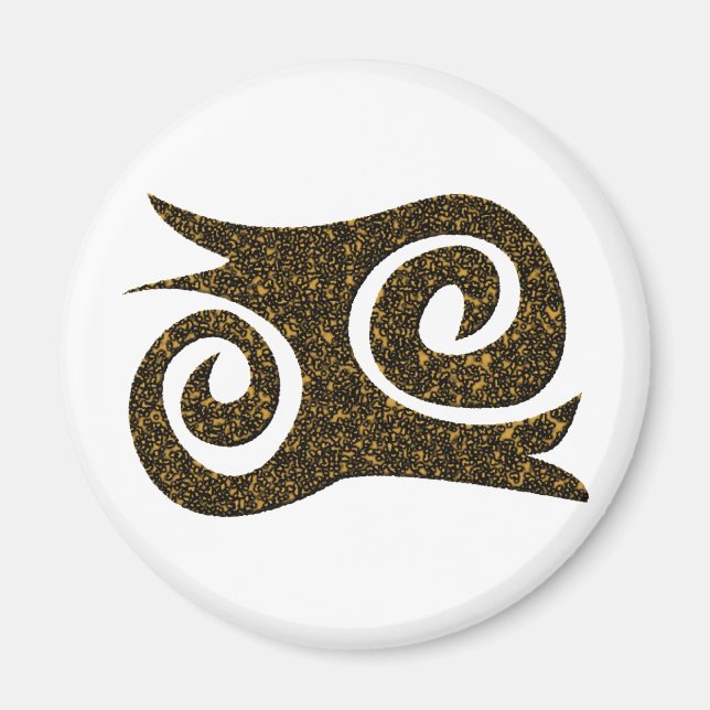 Íman Ashanti símbolo coragem Adinkra (Frente)