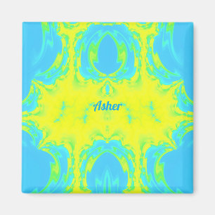 Íman ASHER ~ Azul e Amarelo