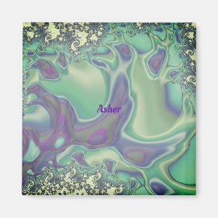 Íman ASHER ~ Padrão de Pastel Suave ~ Personalizado