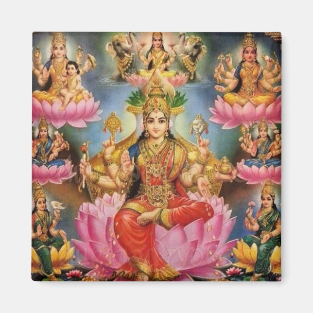 Íman Ashtalakshmi - Oito formas de Lakshmi (Frente)