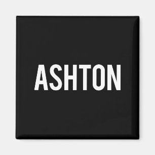 Íman Ashton - Camiseta de Presente de Fã de Nome Divert
