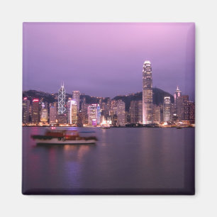 Íman Ásia, China, Hong Kong, horizonte da cidade e