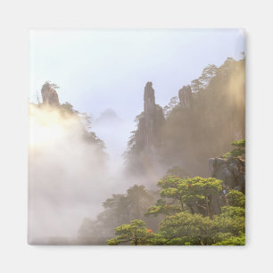 Íman Ásia, China, Huanshan. O Monte Amarelo em