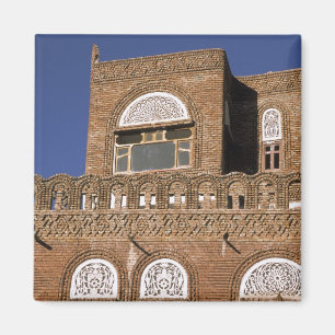 Íman Ásia, Iêmen, Sana'a. Detalhe da arquitetura iemeni