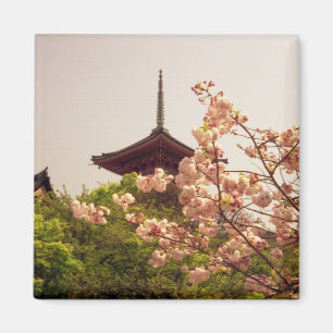 Íman Ásia, Japão, Quioto, templo Kiyomizu na primavera