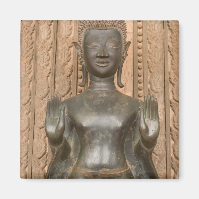 Íman Ásia, Laos, Vientiane, Buda de bronze em Hawn (Frente)