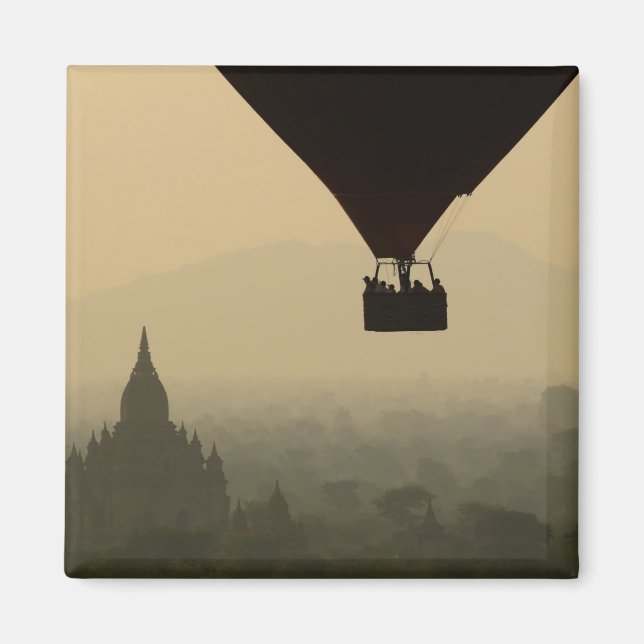 Íman Ásia, Myanmar, Bagan, balão sobre os templos de (Frente)