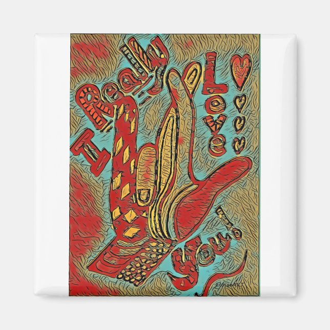 Íman ASL Funky Eu realmente te amo (Frente)