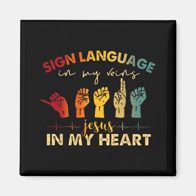 Íman Asl Jesus Cristo Sinal Language Em Minhas Veias Je (Frente)