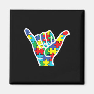 Íman asl love sign hand autism aware 2022 mãe pai a