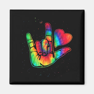 Íman ASL Love Sign Language Autismo Atenção Supérfluo
