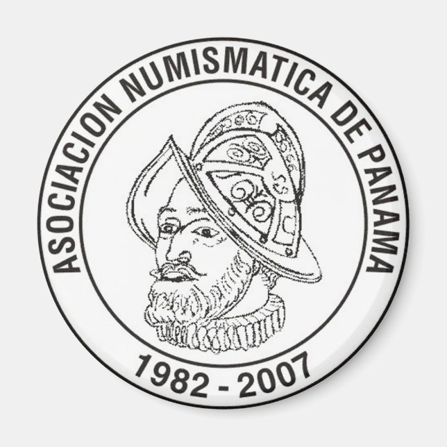 Íman Asociación Numismática De Panamá imán (Frente)