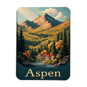 Íman Aspen Colorado Cidade Montanhosa Paisagem Alpina
