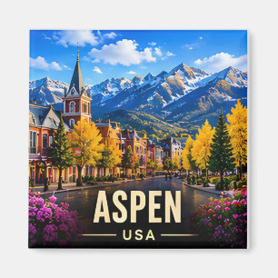 Íman Aspen Colorado EUA Picos Alpinos Viagens ao Ar Liv