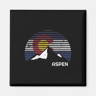 Íman Aspen Colorado Flag - Co Bluebird Day Mountain