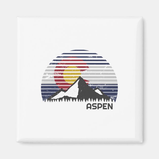 Íman Aspen Colorado Flag - Co-Mountain (Frente)