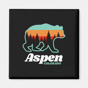 Íman Aspen Colorado Skiing Snowboard Bear