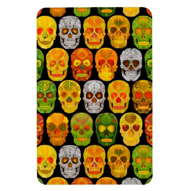Íman Aspen Leaf Skulls padrão sem falhas 2018 (Vertical)