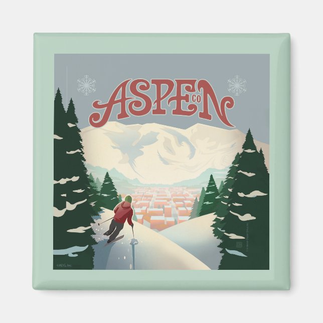 Íman Aspen Skier | Colorado (Frente)