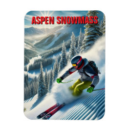 Íman Aspen Snowmass Skier Skiing